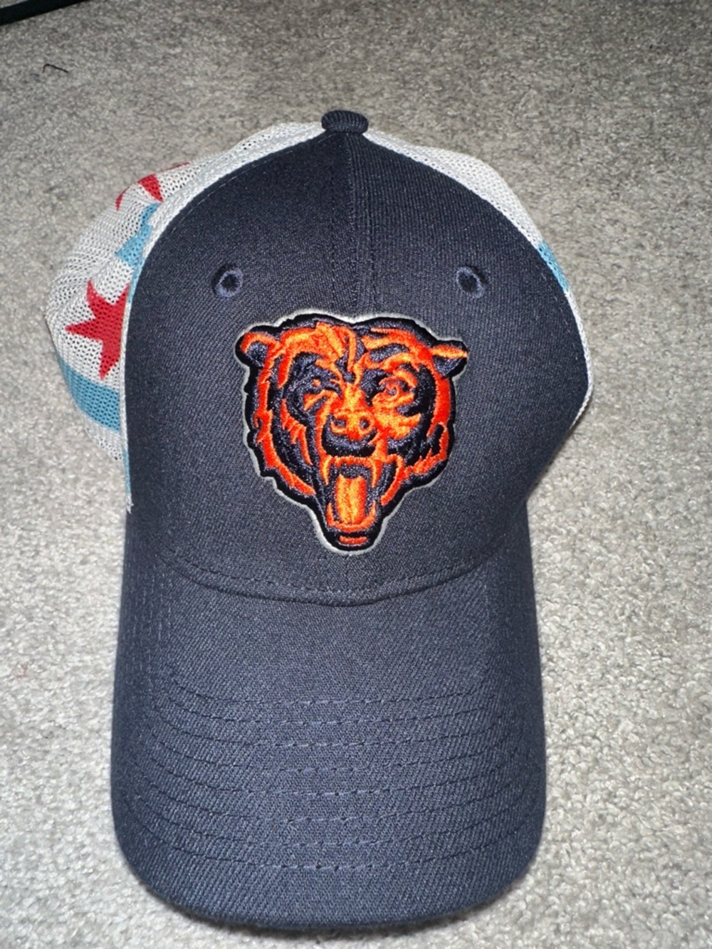 Chicago Bears Hat with Chicago Flag Mesh Small-Medium